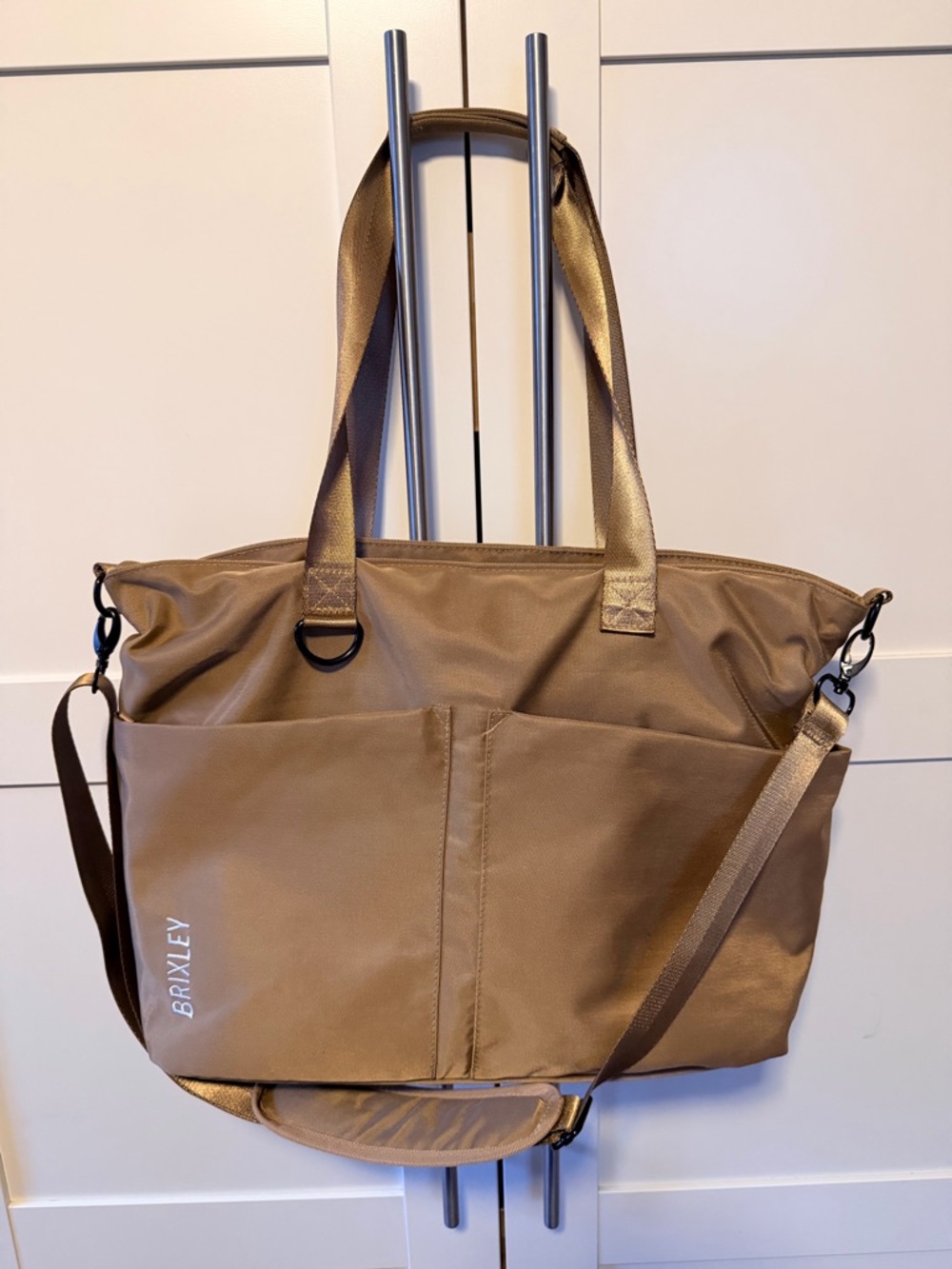 Brixley Tan Tote Bag Laptop Work School with Shoulder Strap